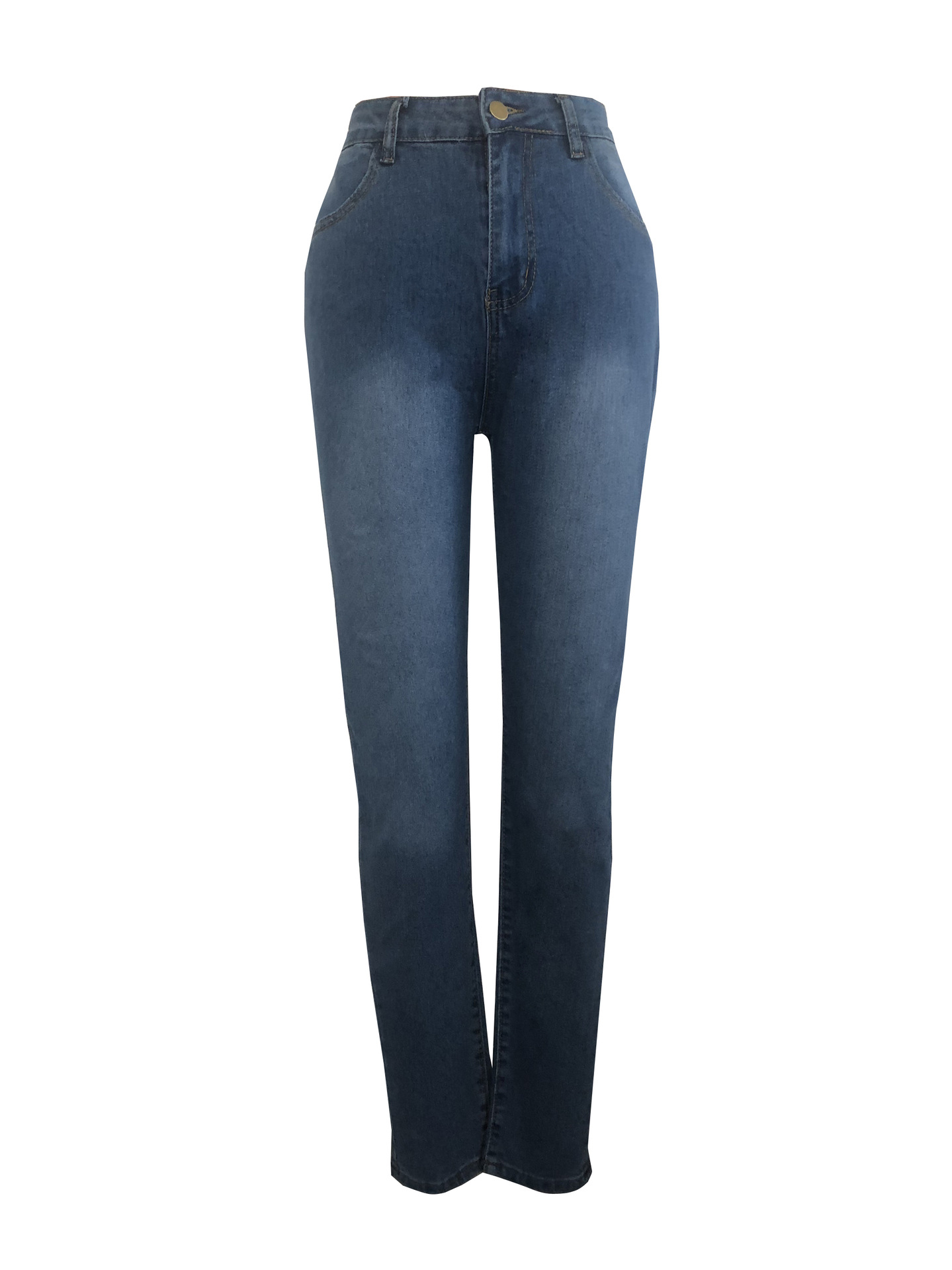 Daily Style Skinny Blue Custom Jeans For Women