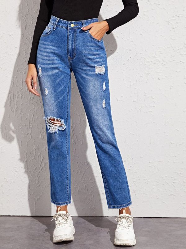 mid waist jeans