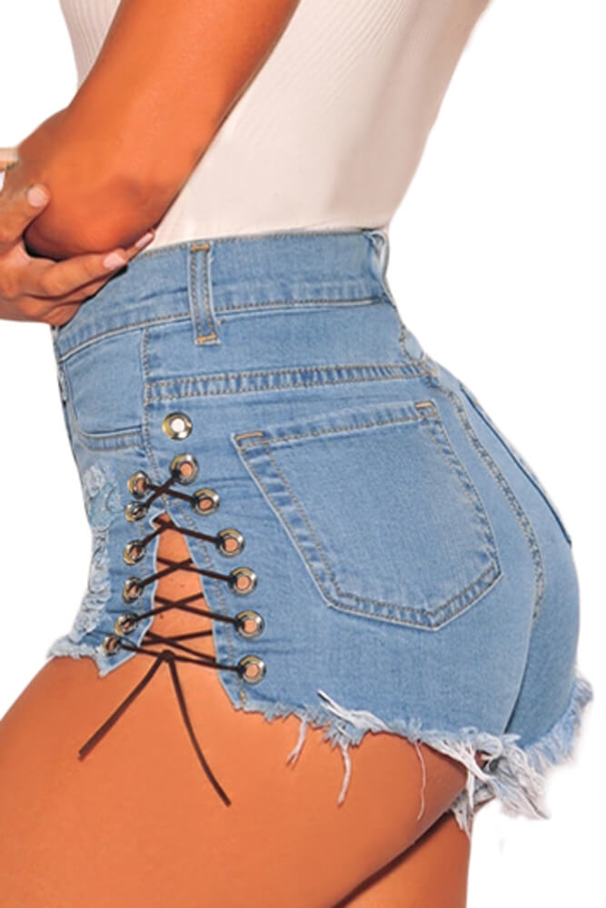make guy jeans into high wasted shorts