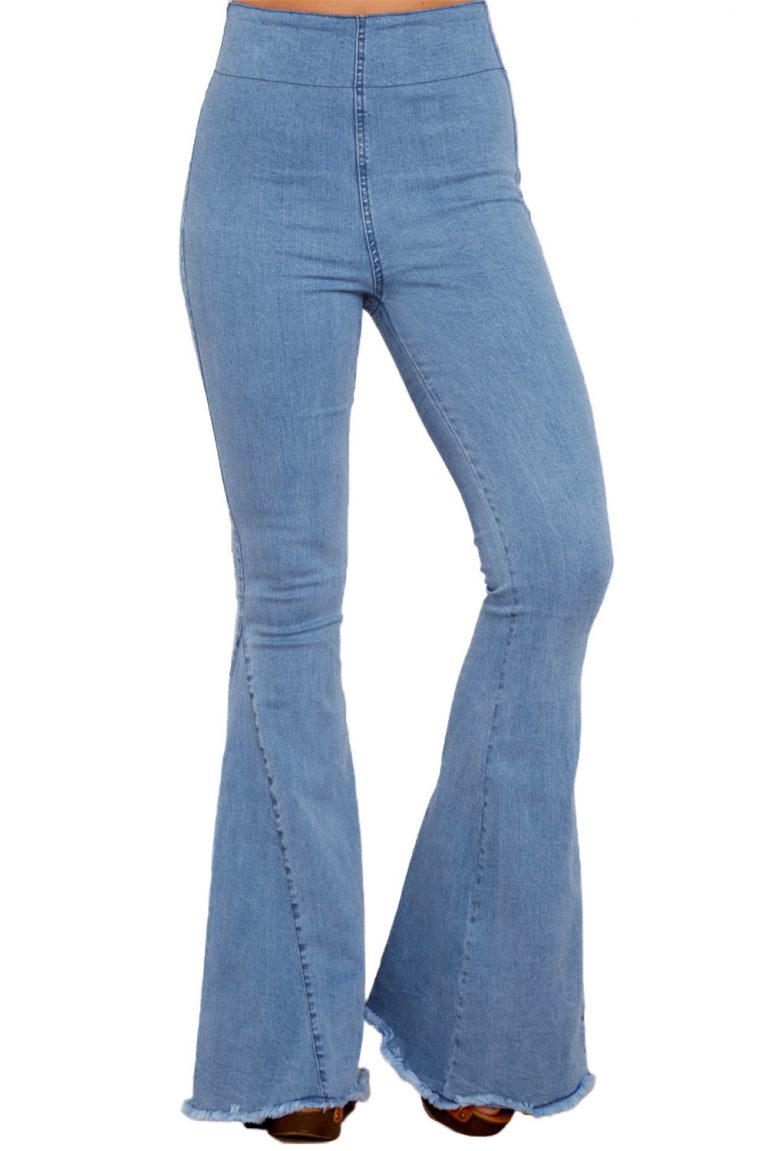 dark blue flare jeans